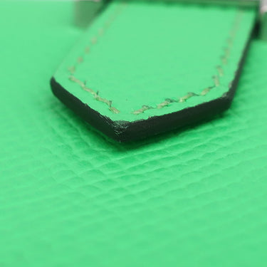 エルメス HERMES ベアンコンパクト ヴェルソ ヴェールコミック×ヴェールフィズ ヴォーエプソン 二つ折り財布 シルバー金具 緑 バイカラー