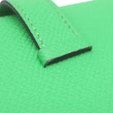 エルメス HERMES ベアンコンパクト ヴェルソ ヴェールコミック×ヴェールフィズ ヴォーエプソン 二つ折り財布 シルバー金具 緑 バイカラー