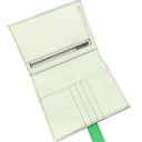 エルメス HERMES ベアンコンパクト ヴェルソ ヴェールコミック×ヴェールフィズ ヴォーエプソン 二つ折り財布 シルバー金具 緑 バイカラー