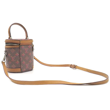 ルイヴィトン LOUIS VUITTON LVポップ カンヌ M55457 ブラウン×ピンク モノグラムLVポップキャンバス 2WAYバッグ シルバー金具 ヴァニティ ネオン モノグラム ダミエ