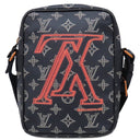 ルイヴィトン LOUIS VUITTON ダヌーブ PM アップサイドダウン M43678 ネイビー モノグラムキャンバス モノグラムインクキャンバス ショルダーバッグ 紺 メタリック金具