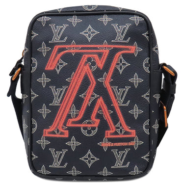 ルイヴィトン LOUIS VUITTON ダヌーブ PM アップサイドダウン M43678 ネイビー モノグラムキャンバス モノグラムインクキャンバス ショルダーバッグ 紺 メタリック金具