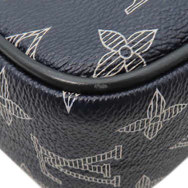 ルイヴィトン LOUIS VUITTON ダヌーブ PM アップサイドダウン M43678 ネイビー モノグラムキャンバス モノグラムインクキャンバス ショルダーバッグ 紺 メタリック金具