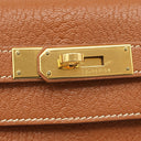 エルメス HERMES ケリー28 外縫い ゴールド シェーブル 2WAYバッグ ゴールド金具