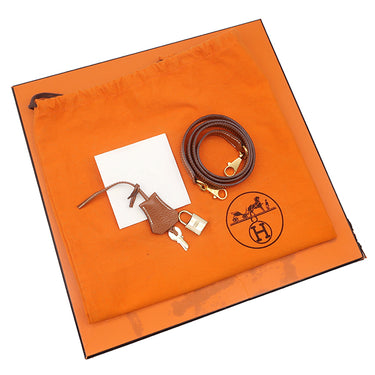 エルメス HERMES ケリー28 外縫い ゴールド シェーブル 2WAYバッグ ゴールド金具