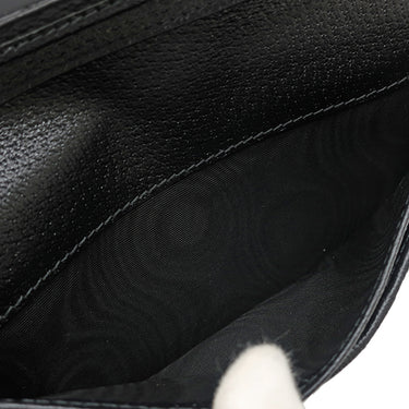 グッチ GUCCI GGマーモント 二つ折り 436923 ブラック レザー 長財布 ヴィンテージ金具 黒