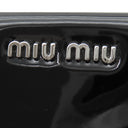 ミュウミュウ MIU MIU チェーン ハンドバッグ 5BH019 NERO エナメル レザー 2WAYバッグ シルバー金具 黒 ハンドバッグ ショルダー