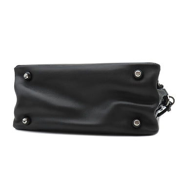 ミュウミュウ MIU MIU チェーン ハンドバッグ 5BH019 NERO エナメル レザー 2WAYバッグ シルバー金具 黒 ハンドバッグ ショルダー