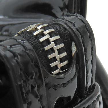 ミュウミュウ MIU MIU チェーン ハンドバッグ 5BH019 NERO エナメル レザー 2WAYバッグ シルバー金具 黒 ハンドバッグ ショルダー