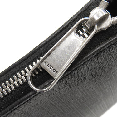 グッチ GUCCI インターロッキングG 723306 ブラック GGスプリームキャンバス レザー 2WAYバッグ シルバー金具 黒 ショルダー クラッチ ポーチ