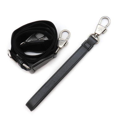 グッチ GUCCI インターロッキングG 723306 ブラック GGスプリームキャンバス レザー 2WAYバッグ シルバー金具 黒 ショルダー クラッチ ポーチ