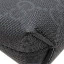 グッチ GUCCI インターロッキングG 723306 ブラック GGスプリームキャンバス レザー 2WAYバッグ シルバー金具 黒 ショルダー クラッチ ポーチ