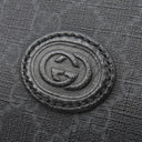 グッチ GUCCI インターロッキングG 723306 ブラック GGスプリームキャンバス レザー 2WAYバッグ シルバー金具 黒 ショルダー クラッチ ポーチ