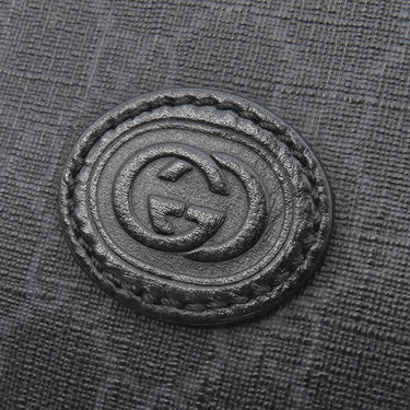 グッチ GUCCI インターロッキングG 723306 ブラック GGスプリームキャンバス レザー 2WAYバッグ シルバー金具 黒 ショルダー クラッチ ポーチ