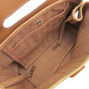 エルメス HERMES ヴァルパライソ PM ゴールド トワルシェブロン スイフト ハンドバッグ シルバー金具 茶