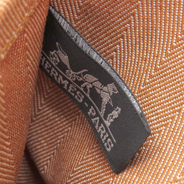 エルメス HERMES ヴァルパライソ PM ゴールド トワルシェブロン スイフト ハンドバッグ シルバー金具 茶