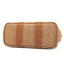 エルメス HERMES ヴァルパライソ PM ゴールド トワルシェブロン スイフト ハンドバッグ シルバー金具 茶