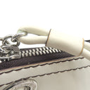 ロエベ LOEWE アナグラム ロゴ ホワイト レザー ショルダーバッグ シルバー金具 白