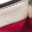 ロエベ LOEWE アナグラム ロゴ ホワイト レザー ショルダーバッグ シルバー金具 白