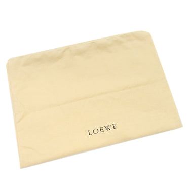 ロエベ LOEWE アナグラム ロゴ ホワイト レザー ショルダーバッグ シルバー金具 白