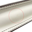 ロエベ LOEWE アナグラム ロゴ ホワイト レザー ショルダーバッグ シルバー金具 白