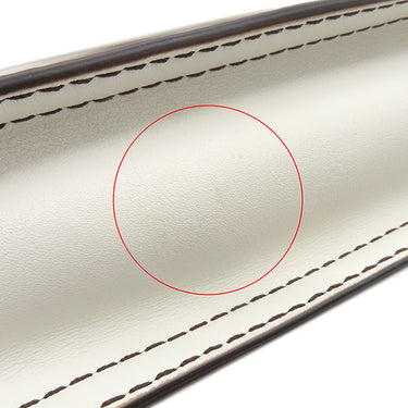 ロエベ LOEWE アナグラム ロゴ ホワイト レザー ショルダーバッグ シルバー金具 白