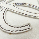 ロエベ LOEWE アナグラム ロゴ ホワイト レザー ショルダーバッグ シルバー金具 白