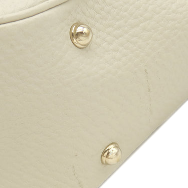 グッチ GUCCI バンブー ハンドバッグ 137381 アイボリー レザー バンブー ハンドバッグ ゴールド金具 スタッズ Wポケット