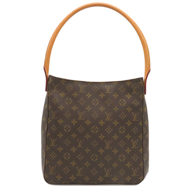 ルイヴィトン LOUIS VUITTON ルーピングGM M51145 モノグラム モノグラムキャンバス ショルダーバッグ ゴールド金具 茶 肩掛け トート