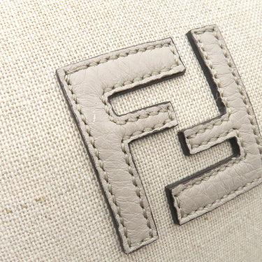 フェンディ FENDI セレリア スーツケース ミニ 7VA552 ベージュ キャンバス レザー 2WAYバッグ シルバー金具 ハンドバッグ ショルダー