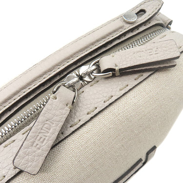 フェンディ FENDI セレリア スーツケース ミニ 7VA552 ベージュ キャンバス レザー 2WAYバッグ シルバー金具 ハンドバッグ ショルダー