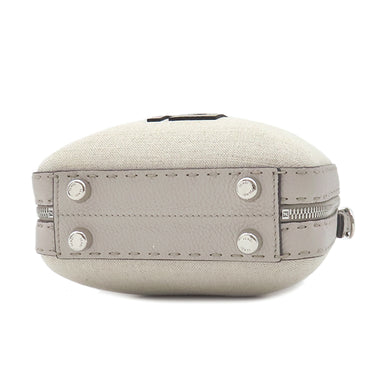 フェンディ FENDI セレリア スーツケース ミニ 7VA552 ベージュ キャンバス レザー 2WAYバッグ シルバー金具 ハンドバッグ ショルダー