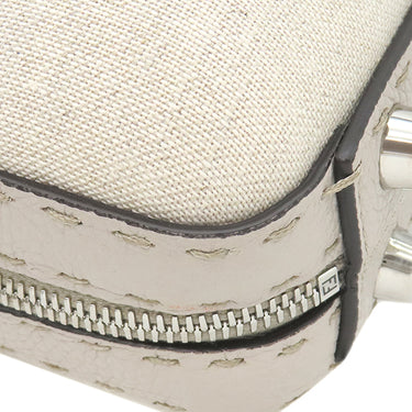 フェンディ FENDI セレリア スーツケース ミニ 7VA552 ベージュ キャンバス レザー 2WAYバッグ シルバー金具 ハンドバッグ ショルダー