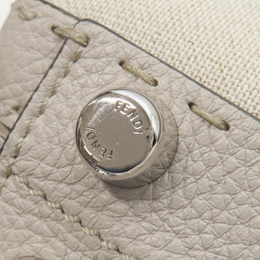 フェンディ FENDI セレリア スーツケース ミニ 7VA552 ベージュ キャンバス レザー 2WAYバッグ シルバー金具 ハンドバッグ ショルダー