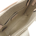 クロエ Chloe リネン製 Woody ミニトートバッグ CHC22AP237I266J5 セメントピンク リネン リネンキャンバス シャイニーカーフスキン 2WAYバッグ ハンドバッグ ショルダー