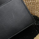 バレンシアガ BALENCIAGA パニエ XS 466498 ブラック×ベージュ ラフィア カーフ トートバッグ ガンメタル金具 カゴハンドバッグ