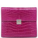 エルメス HERMES クリック16 ローズシェヘラザード アリゲーター ショルダーバッグ シルバー金具 クロコ