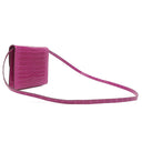 エルメス HERMES クリック16 ローズシェヘラザード アリゲーター ショルダーバッグ シルバー金具 クロコ