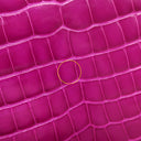 エルメス HERMES クリック16 ローズシェヘラザード アリゲーター ショルダーバッグ シルバー金具 クロコ