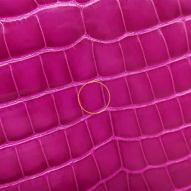 エルメス HERMES クリック16 ローズシェヘラザード アリゲーター ショルダーバッグ シルバー金具 クロコ