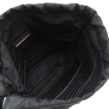 プラダ PRADA ドローストリング ショルダーバッグ NERO ナイロン ショルダーバッグ シルバー金具 黒 三角ロゴ