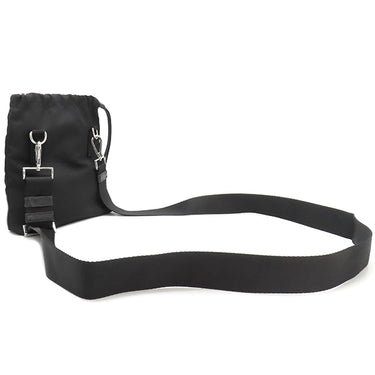 プラダ PRADA ドローストリング ショルダーバッグ NERO ナイロン ショルダーバッグ シルバー金具 黒 三角ロゴ