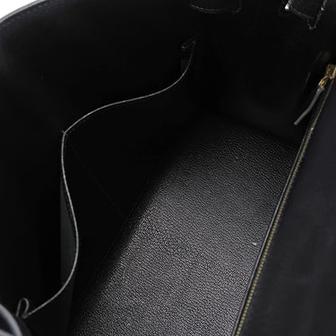 エルメス HERMES ケリー28 外縫い ブラック アルデンヌ 2WAYバッグ ゴールド金具 黒 ショルダー