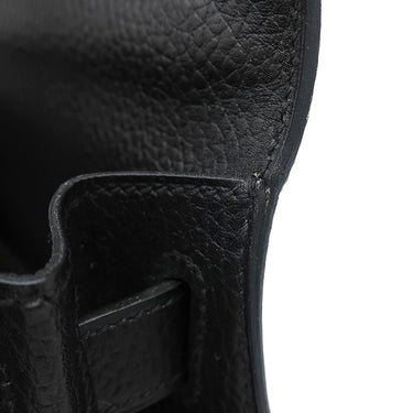 エルメス HERMES ケリー28 外縫い ブラック アルデンヌ 2WAYバッグ ゴールド金具 黒 ショルダー