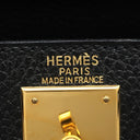 エルメス HERMES ケリー28 外縫い ブラック アルデンヌ 2WAYバッグ ゴールド金具 黒 ショルダー