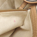 グッチ GUCCI ソーホー インターロッキング G 336751 ナチュラル×ピンクベージュ レザー キャンバス 2WAYバッグ シャンパンゴールド金具 フリンジチャーム