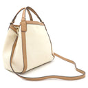 グッチ GUCCI ソーホー インターロッキング G 336751 ナチュラル×ピンクベージュ レザー キャンバス 2WAYバッグ シャンパンゴールド金具 フリンジチャーム