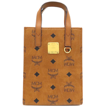 エムシーエム MCM ミニ Aren トート MMTAAKC02CO001 コニャック ナッパ―レザートリム 2WAYバッグ ゴールド金具 茶 ハンドバッグ ショルダー