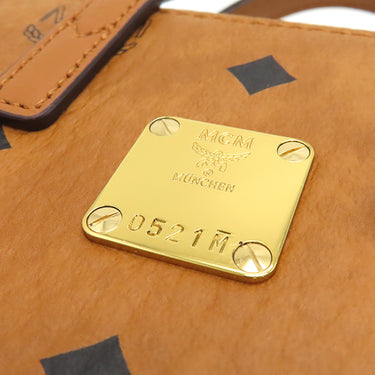 エムシーエム MCM ミニ Aren トート MMTAAKC02CO001 コニャック ナッパ―レザートリム 2WAYバッグ ゴールド金具 茶 ハンドバッグ ショルダー