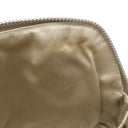 プラダ PRADA キャンバス オーストリッチ ベージュ×ホワイト キャンバス オーストリッチ 2WAYバッグ シルバー金具 三角ロゴプレート ミニ ショルダー 白